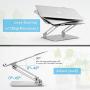 Boyata Laptop Stand, Adjustable Ergonomic Laptop Holder, Aluminium Alloy Notebook Stand Compatible for MacBook Pro/Air, Dell XPS, Lenovo, Samsung Laptops Up to 17 inches-Silver
