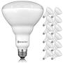 Sunperian 12 Pack BR40 LED Light Bulbs, 13W=85W, 3000K Soft White, 1400 Lumens, Dimmable Flood Light Bulbs for Recessed Cans, Enclosed Fixture Rated, Damp Rated, UL Listed, E26 Standard Base