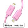 iPhone Charger MFi-Certified Lightning Cable - Made for iPhone X / 8/8 Plus / 7/7 Plus / 6/6 Plus / 5S (6FT Pink)