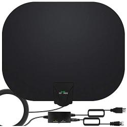 TV Antenna - Amplified HD Indoor Digital TV Antenna Long 230 Miles Range Reception, Support 4K 1080p Fire Stick and All Older TVs Indoor Smart HDTV Television for Local Channels -17ft Coax HDTV Cable