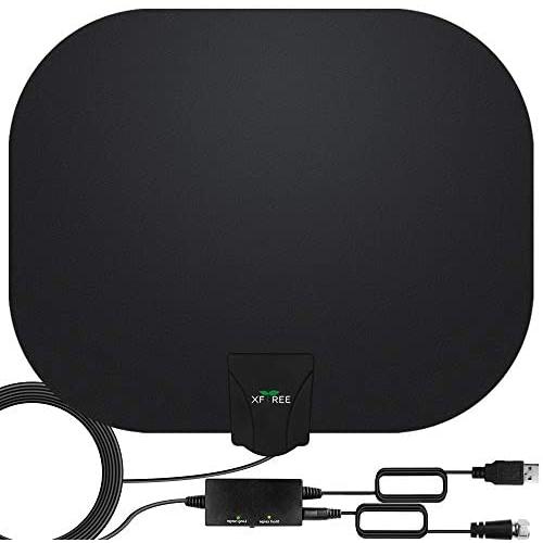 TV Antenna - Amplified HD Indoor Digital TV Antenna Long 230 Miles Range Reception, Support 4K 1080p Fire Stick and All Older TVs Indoor Smart HDTV Television for Local Channels -17ft Coax HDTV Cable