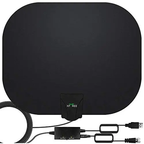 TV Antenna - Amplified HD Indoor Digital TV Antenna Long 230 Miles Range Reception, Support 4K 1080p Fire Stick and All Older TVs Indoor Smart HDTV Television for Local Channels -17ft Coax HDTV Cable