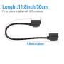 Hanatora 11.8 Inch USB C to iOS Nylon Braided Remote Controller Cable for DJI Mini 2/Mavic Air 2, 1FT OTG Tablet Phone Extension RC Data Cord(iOS Connector)