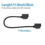 Hanatora 11.8 Inch USB C to iOS Nylon Braided Remote Controller Cable for DJI Mini 2/Mavic Air 2, 1FT OTG Tablet Phone Extension RC Data Cord(iOS Connector)