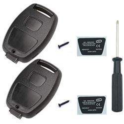 Olivine Auto Key Fob Shell Case Fits for Honda 2008-2012 Accord 2006-2013 Civic EX 2009-2015 Pilot 2005-2006 CR-V Keyless Entry Remote Replacement Key Fob Shell with Screwdriver (2PCS)