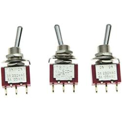 SALECOM 5pcs SPDT 2 Way ON ON Guitar Mini Toggle Switch UL Car/Boat Switches