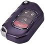 Alegender Soft TPU Key Fob Cover Case Remote Holder Skin Glove Fit for 2020 2021 Jeep Gladiator JT Sahara JLU 2018 2019 Jeep Wrangler JL JLU Rubicon 68292944AA
