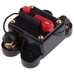 12V-24V DC Circuit Breaker Trolling Motor Auto Car Marine Boat Bike Stereo Audio Inline Fuse Inverter Waterproof with manual reset 100A 100Amp