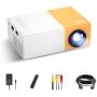 Mini Projector, PVO Portable Projector for Cartoon, Kids Gift, Outdoor Movie Projector, LED Pico Video Projector for Home Theater Movie Projector with HDMI USB TV AV Interfaces and Remote Control