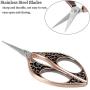 BIHRTC 4.4 Inch Scissors Embroidery Scissors Stainless Steel Sharp Tip Scissors Small Sewing Scissors Shears for Needlework Needlepoint Household Crafting Office Art Work Everyday Use
