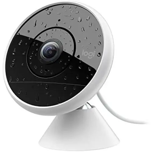 Logitech Circle 2 Indoor/Outdoor Wired Home Security Camera Works with Alexa, HomeKit and Google, with Easy Setup, 1080p HD, 180° Wide-Angle, Night Vision, 2-Way Talk, Alerts, Free 24-Hours Storage