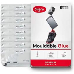 Sugru Moldable Glue - Original Formula - All-Purpose Adhesive, Advanced Silicone Technology - Holds up to 4.4 lb - White 8-Pack
