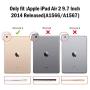 ProCase Smart Case for iPad Air 2 (2014 Release), Ultra Slim Lightweight Stand Protective Case Shell with Translucent Frosted Back Cover for Apple iPad Air 2 (A1566 A1567) -Black