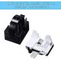QP2-4.7 PTC Starter Relay 1 Pin Refrigerator Starter Relay and 6750C-0005P Refrigerator Overload Protector Compatible with LG Refrigerator Compressor, 2 Pieces in Total