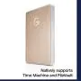 G-Technology 2TB G-DRIVE Mobile USB-C (USB 3.1 Gen 1) Portable External Hard Drive, Gold - 0G10340