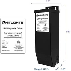 LED Dimmable Driver 150W (2.5A), Magnetic, 110V AC-24V DC Transformer, Low Voltage Power Supply for LED Strip Lights- Compatible w/Lutron & Leviton - for Kitchens, Cabinets, Bedrooms & More - USA Made