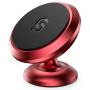 Magnetic Phone Car Mount, Syncwire Universal Car Phone Holder for Dashboard, Cell Phone Car Kits, 360° Adjustable Magnet Cell Phone Mount Compatible with iPhone, Samsung, LG, GPS, Mini Tablet - Red