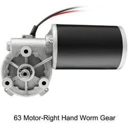 uxcell DC12V 60W 60RPM 8N.M Reversible Worm Gear Motor High Torque Speed Reducing Electric Gearbox Motor-JCF63R