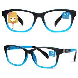 Blue Light Blocking Glasses for Kids(Boys/Girls) 1 Pack,Kids Computer Glasses for Age 3-7, UV Protection Anti Glare Eyeglasses Computer Glasses Video Gaming Glasses for Children(Black/Blue)