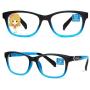 Blue Light Blocking Glasses for Kids(Boys/Girls) 1 Pack,Kids Computer Glasses for Age 3-7, UV Protection Anti Glare Eyeglasses Computer Glasses Video Gaming Glasses for Children(Black/Blue)