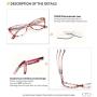 Gaoye 5-Pack Cateye Reading Glasses Blue Light Blocking Women, Computer Spring Hinge Readers Anti UV Ray Lens Fashion Frames