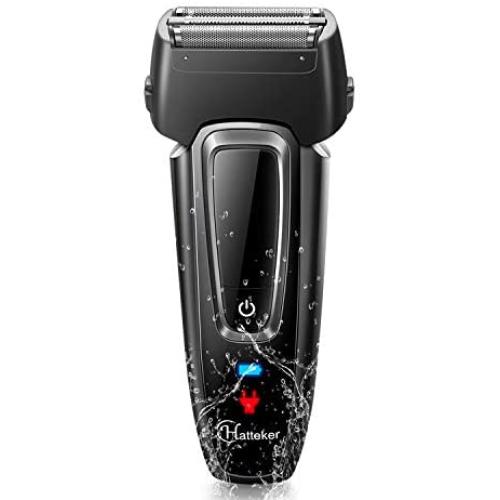 HATTEKER Foil Shaver Mens Electric Shaver Cordless Electric Razor for Men Wet Dry Rechargeable