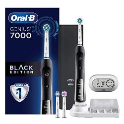 Electric Toothbrush, Oral-B Pro 7000 SmartSeries Black Electronic Power Rechargeable Toothbrush with Bluetooth Connectivity Powered by Braun (Packaging May Vary)