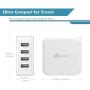 iClever USB Wall Charger, 40W 8A 4-Port Charging Station with Foldable Plug, USB Power Adapter for iPhone 11 Pro Xs/XS Max/XR/X/8/7,iPad Pro/Air 2/Mini 4/3, Galaxy/Note/Edge, LG, Nexus, HTC, and More