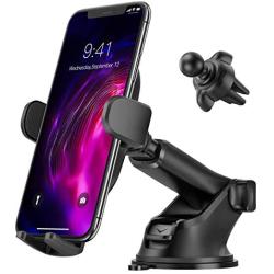 Car Phone Mount, Mpow 3-1 Phone Holder for Dashboard & Air Vent & Windshield with Strong Suction Cup and Twist-Lock Clip Compatible iPhone 12 11 Pro MAX XS XR X 8 7 6Plus Etc