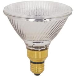 Satco S2258 80 Watt (120 Watt) 1600 Lumens PAR38 Halogen Narrow Spot 9 Degrees Clear Light Bulb, Dimmable