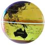 Magnetic Levitating Globe with LED Light, 3 C Shape Base Floating Globes, Rotating World Map, Cool Tech Gift for Men Father Boys, Birthday Gifts for Kids, Desk Gadget Decor in Office Home (Gold 2)