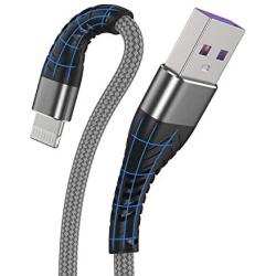 iPhone Charger 6ft, Lightning Cable 6 Foot [MFi Certified 2Pack] Long iPhone Charger Cord,Fast iPhone USB Cord for iPhone 11/11Pro/11Max/ X/XS/XR/XS Max/8/7/6/5S/SE/iPad Mini，More(Silver)