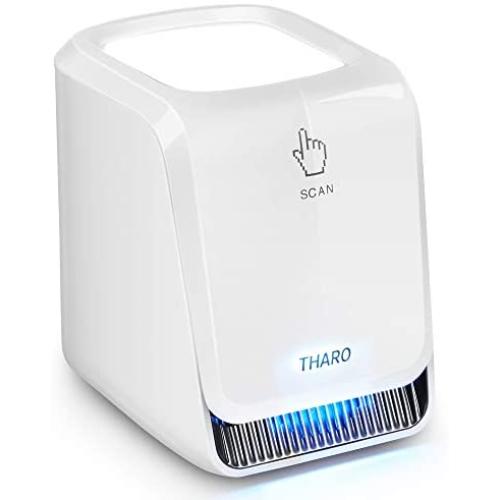 Desktop Barcodes Scanner，THARO M6 1D 2D Barcode Scanner, Automatic Hands-Free Wired Bar Code USB Bar-Code Scanning Platform Presentation Image Reader QR Bar Codes Scanner, Scan Mobile Payment, White
