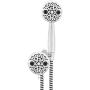 Oxygenics PowerMassage Combo 2 GPM Multi-Function Hand Shower Package with Hose, Chrome