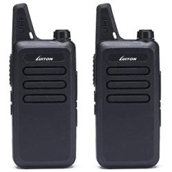 Walkie Talkies LT-316 GMRS Outdoor Camping Hiking Hunting Uhf Mini Walkie Talkies 3 Watts Output 5-10 Miles Range Micro USB Charging Amateur Two Way Radio (Pair) (Black)