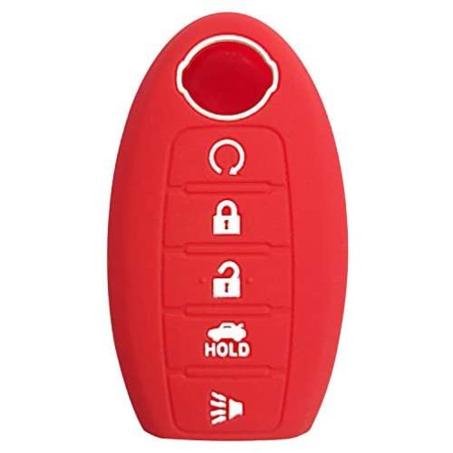 Coolbestda Silicone 5buttons Smar Key Fob Remote Cover Case Skin Jacket for 2018 2017 Nissan Armada Murano Rogue Maxima Altima Sedan Pathfinder KR5S180144014
