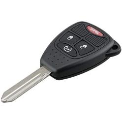 TG Auto 4 Buttons Keyless Entry 433Mhz Smart Car Remote Key For 2007-2018 Jeep Wrangler Patriot Compass Dodge Caliber Nitro Dakota Durango Ram Chrysler Aspen OHT692427AA OHT692713AA - 2 Pack