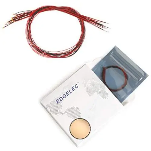 EDGELEC 20pcs 0402 0603 0805 1206 Pre Wired SMD LED Light Emitting Diode Micro Litz Length 7.8in. Soldered White Red Green Yellow Blue Orange Pink UV (20pcs DC 3V 0402 Warm White Prewired Mini Lights)