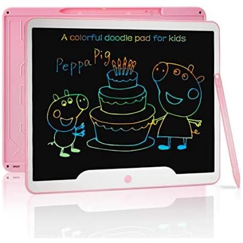 15 Inch LCD Writing Tablet, CouHaP Doodle Board Electronic Writing Pad Gift for Kids & Adults Suitable for Home, School, Dorm Office Use (Pink)