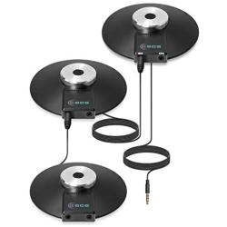 (1) WordForum 3.5 mm 4 pole with 3.5 mm Stereo Speaker Output Jack and (2) WordForm 3.5 mm 360° Conference Microphone - Omnidirectional Recording for Meetings