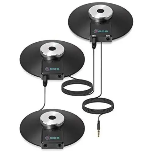 (1) WordForum 3.5 mm 4 pole with 3.5 mm Stereo Speaker Output Jack and (2) WordForm 3.5 mm 360° Conference Microphone - Omnidirectional Recording for Meetings