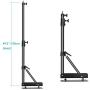 Neewer Wall Mounting Triangle Boom Arm for Photography Strobe Light, Monolight, Softbox, Umbrella, Reflector and Ring Light, Support 180 Degree Rotation, Max Length 4 Feet/125cm (Black)