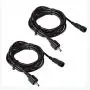 GreenClick 2 Pack 6.56ft/2m Extension Cables Waterproof Extension Cord Wiring for Landscape Lighting Garden Path Lights, Black