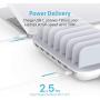 USB-C Charger Station, SooPii Premium 70W 7-Port Charging Station with One 30W Power Delivery Port Compatible with MacBook Pro/Air, iPad Pro, S10, and 6 USB Ports for Phones, Tablets, Laptops