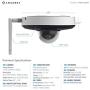 Amcrest ProHD 1080P PTZ WiFi Camera, 2MP Outdoor Vandal Dome IP Camera (3X Optical Zoom) IK08 Vandal-Proof, IP66 Weatherproof, Dual Band 5ghz/2.4ghz, Pan/Tilt (IP2M-866W) (White)