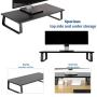 VIVO Black 24 inch Monitor Riser - Wood & Steel Desktop Stand, Screen, Keyboard, Laptop, Small TV Ergonomic Desk and Tabletop Organizer STAND-V000D