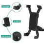 Leagway Motorcycle Phone Holder, Motorcycle Motorbike Phone Mount Holder Handlebar for 3.5-6.5 inch iPhone 8 7 6 6s 7Plus 5 5s, Samsung Galaxy S5 S6 S7 S8 Smartphones, 360 Degree Rotation (Black)