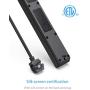BESTEK 6-Outlet 6 Feet Extension Cord Power Strip 15A 1875W Surge Protector Desktop Charging Station, 200Joules, Right Angle Flat Plug, Ultra-Compact Wide Spaced Multi Outlets Plugs Sockets, Black