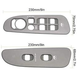 BASIKER Driver & Passenger Taupe Door Window Switch Panel Bezel Compatible with Dodge 2002-2010 Ram 1500 2500 3500 Front Right & Left Seat