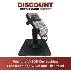 DCCStands Freestanding Swivel and Tilt Verifone VX805 Terminal Stand with Key Locking Mechanism